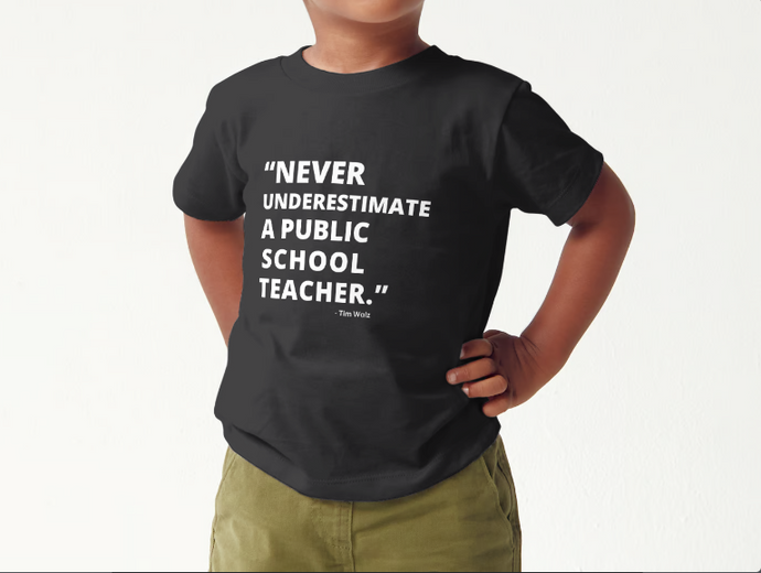 Never Underestimate a Public School Teacher - tshirt